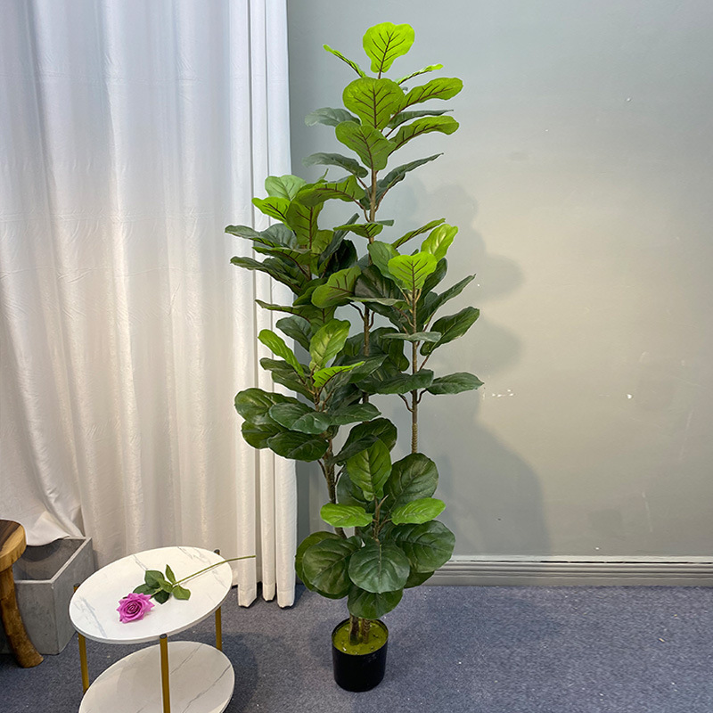 Home Office Layout - 59-in duże Ficus drzewo sztuczne rośliny