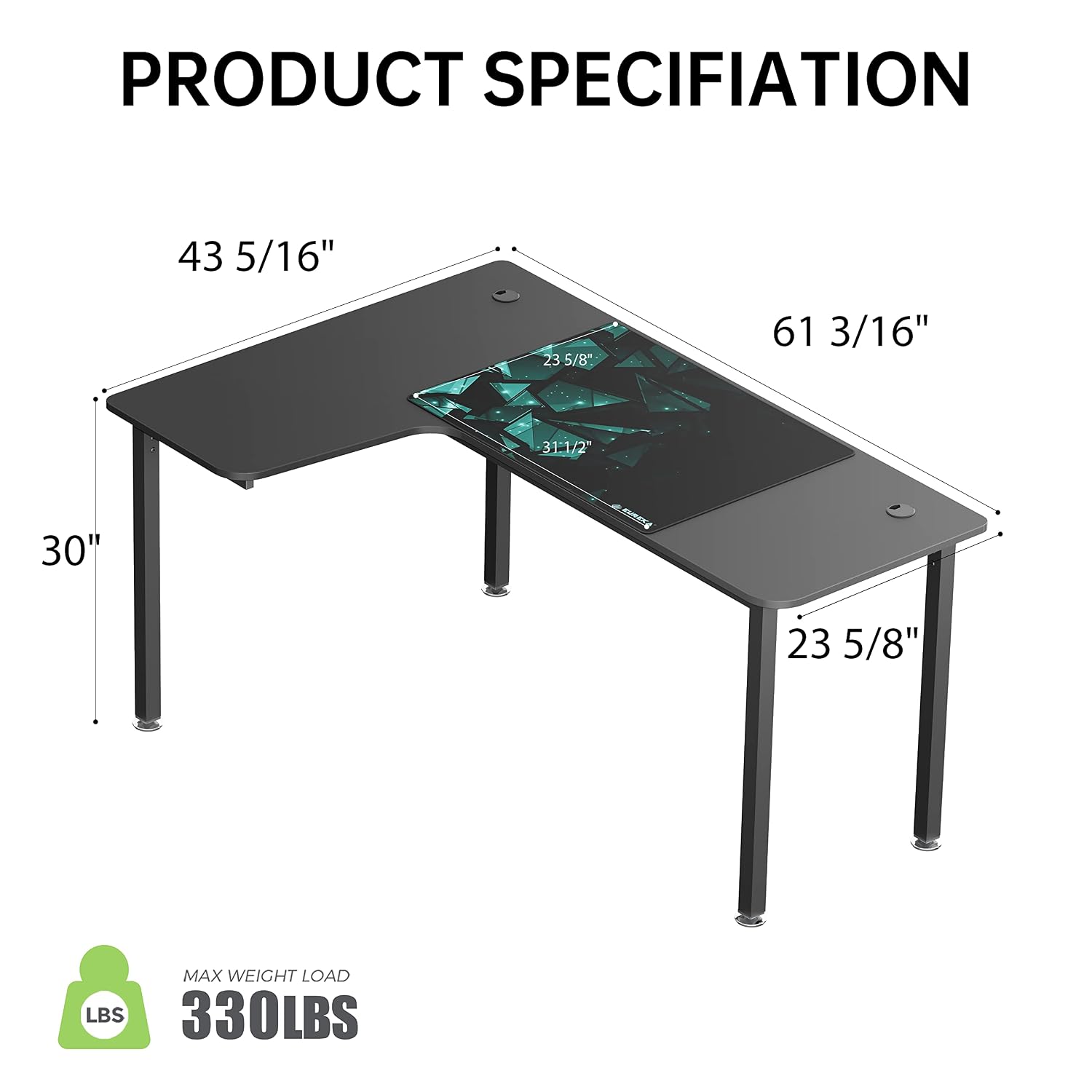 Biurko narożne w kształcie lit – Home Office Work Table recenzja i cena